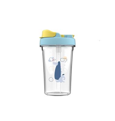 China Washable Children Water Cup Bottle With Straw Food Grade PP Material for sale