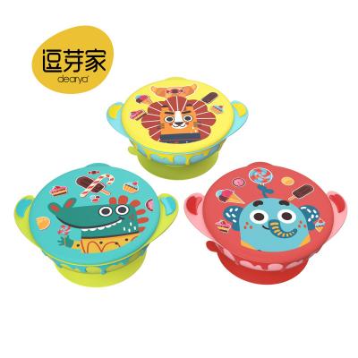 China BPA Free Kids Food Feeding bowl TPE Suction  Baby Bowl Stainless steel inner tank OEM Customized for sale