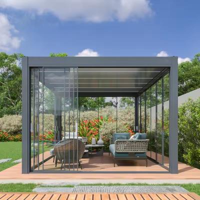 China Privatsphäre Aluminium Pergola 4m x 3m 3x3 Schrägdach Bioklima Raum Trennwand zu verkaufen