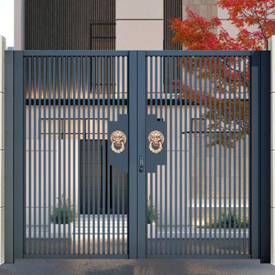 China Security Design Villa Front Aluminum Gate Anti Theft Door Art Courtyard Aluminium Pedestrian Gate for sale