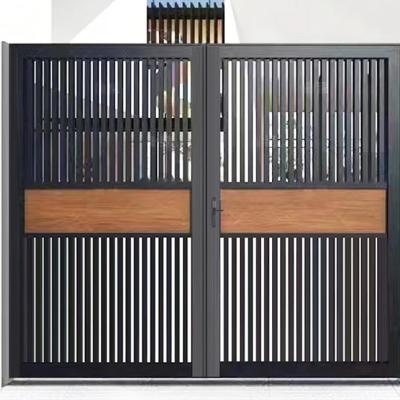 China Powder Coated Aluminium Garden Side Gates Doors External Sliding For Chinese Square for sale