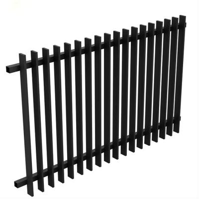 China Black Powder Coated Aluminum Fence Rails 5 Foot For Industrial And Educational Applications for sale