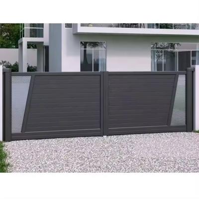 China Modern House Gate Style Aluminum Garden Gate With Powder Coated Frame Finishing for sale