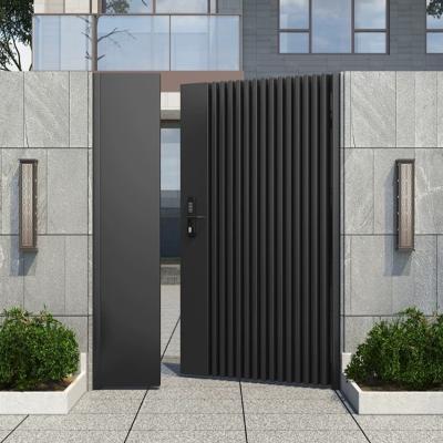 China Power Coated Black Aluminum Fence Gate Easy To Install Yes and Durable for sale