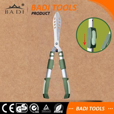 China Anti-Slip Handle Telescopic Hedge Shears Extendable Steel Handles Manual Hedge Clippers for Trimming Borders Boxwood and Tall Bushes for sale