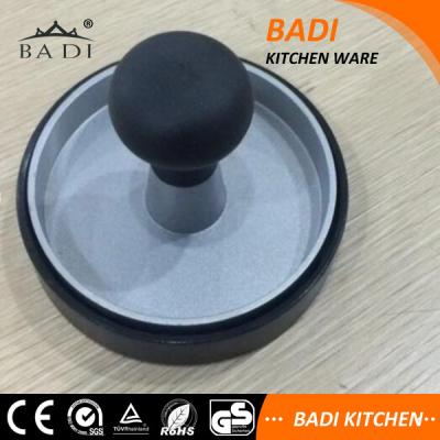 China Viable Burger Press with Non-Stick Aluminum Burger Patty Maker with Wooden Handle Burger Mold for Meat Veggie BBQ BBQ Grilling for sale