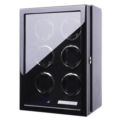 China Super Quiet Custom Wholesale Luxury Wood Slots Automatic Watch Winder Motor Gyro OEM ODM Orbit Watch Winder Box Winder fingerprint 6 for sale