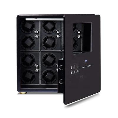 China Eco-friendly Watch Winder Safe Box For 6, 9,12 Automatic Watches With Double Digital Security Key for sale