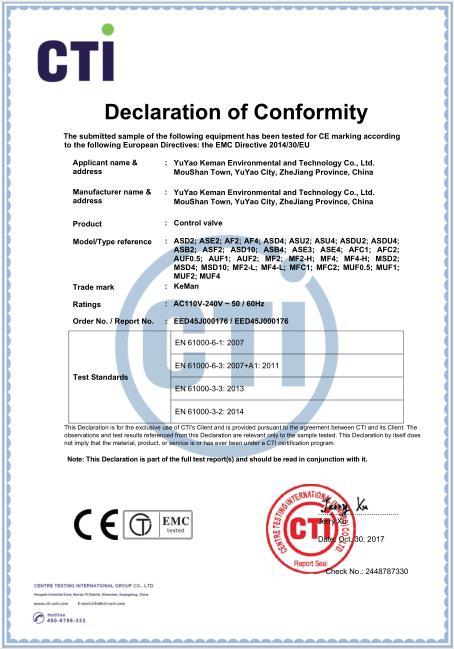 CE - Ningbo Keman Environmental Technology Co., Ltd.