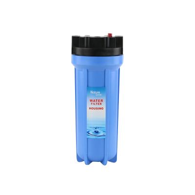 China Blue Plastic Hotel Water Filter Housing With Exhaust Button for sale