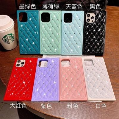 China Hot Cheap Shockproof Amazon Square Diamond Bling Phone Case Newest For Iphone 13 pro Max Case For Iphone 12 Iphone 11 pro Max Shell for sale