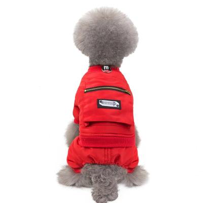 China Cotton Sustainable Warm Dog Clothes With Bag Suitable For Autumn And Winter for sale