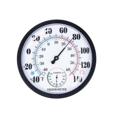 China Low MOQ Bath Thermometers Outdoor Garden And Indoor Living Room 10 Inch Round Wall Decoration Weather Hygrometer Thermometer for sale