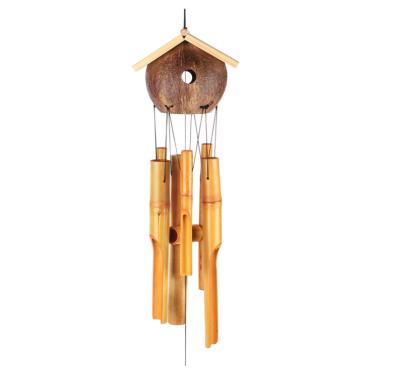 China Europe Bamboo Wind Rings Outdoor Wooden Bird Nest Windchime for Indoor Garden Yard Patio and Home Decor for sale