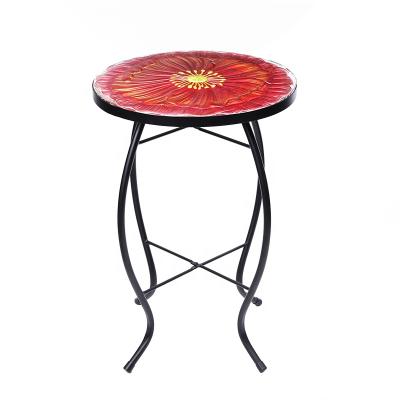 China Viition CLASSIC Outdoor Table Garden 14 in. Diameter 20.86 Inch Height Desk Side Table Outdoor Glass Planter for sale