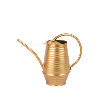 China Wholesale Ornamental Windmill Brass Effect Watering Can Metal Watering Box Vintage Outdoor Watering Can for sale