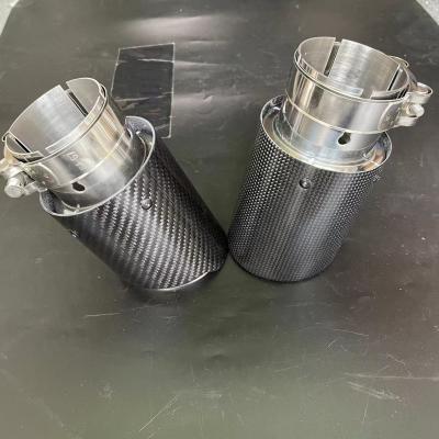 China Factory Supply Pure Titanium Exhaust Tailpipe Tip Dual Trim With Carbon Fiber For Remus for sale