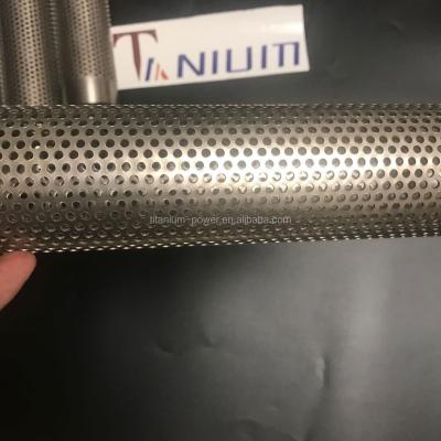 China Automotive Titanium Welding Perforated Exhaust System Tubing / Filter Pipe For Motorcycle for sale