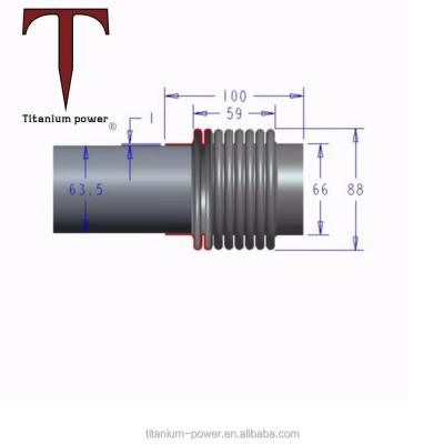 China Exhaust Device 63.5mm Titanium Corrugated Pipe 2.5inch Couplings Bellow Air Suspension Flex Joint Bellows for sale