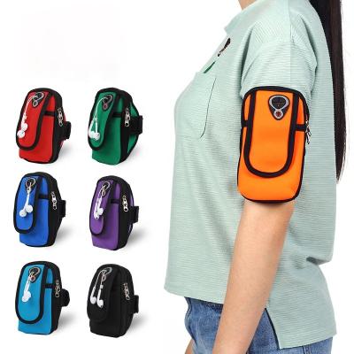 China 100% Waterproof 100% Eco-friendly Neoprene Outdoor Fabric Yoga Exercise Cell Phone Arm Bag For Fitness for sale