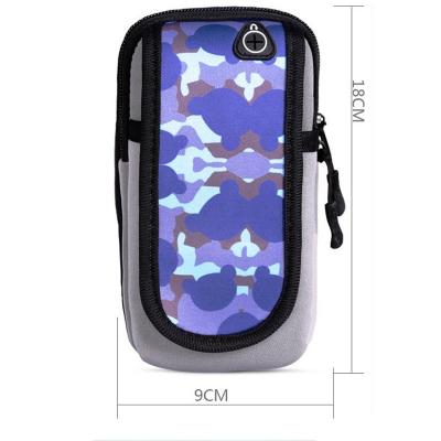 China 100% outdoor eco-friendly design eco-friendly fashion fitness printing running arm bag mobile phone wrist bag for sale