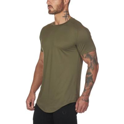 China Wholesale Men's Dry-Fit Athletic Running Shirts Breathable Comfortable Breathable Solid Breathable Training Shirts for sale