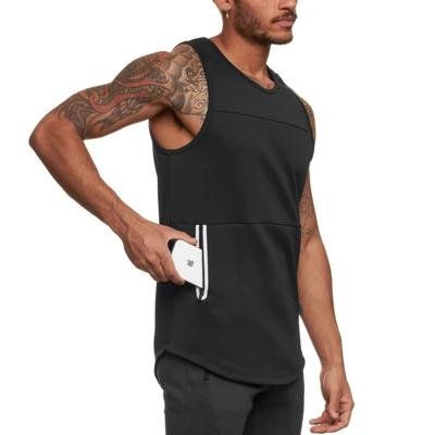 China Mens Muscle Quick Dry Soft Tank Tops Anti Shrink Fit Crewneck Performance Gym Anti Shrink Solid Loose Workout Sleeveless Tank Tops for sale