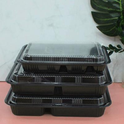 China Factory direct supplier food takolesale meal prep 3 compartment food delivery container disposable plastic bowl whfactory directly for sale