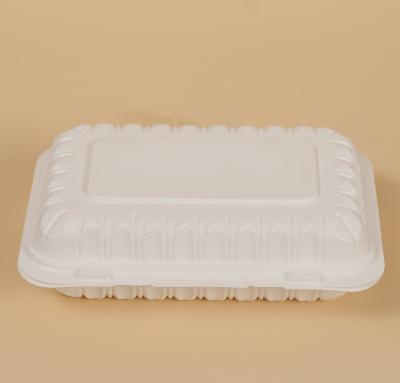 China Clamshells Disposable Mineral Filled Food Storage Container With Hinged Lid Plastic Disposable Food Container for sale