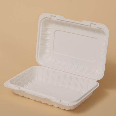 China Disposable Foam Hinged Lid Food Containers Food Container Plastic Disposable Food Packaging Hamburger Box for sale