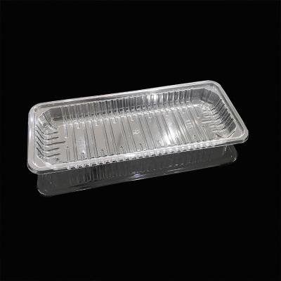 China Disposable Custom Rectangle Packaging Plastic Tray Supermarket Fresh Meat Plastic Pet Food Container Tray for sale