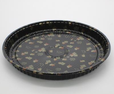 China Good Quality Disposable Round Packaging Sushi Tray With Transparent Lid for sale