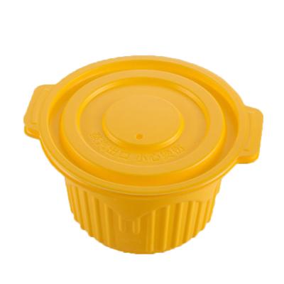 China Disposable Plastic Disposable Self-heating Warmer Box PP Pot Hot Pot Lunch Box Takeout With Lid for sale