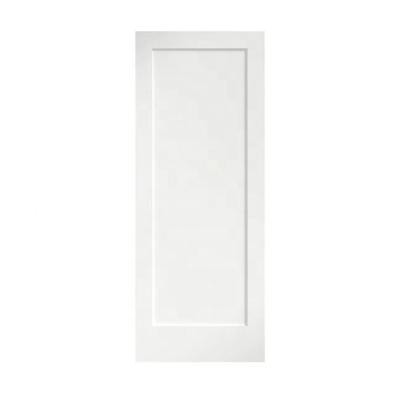 China Shaker Wood Door Inside Solid White Single Paneled Eco-Friendly Wooden Door Sound Insulation Lacquer Interior Doors Structure for sale