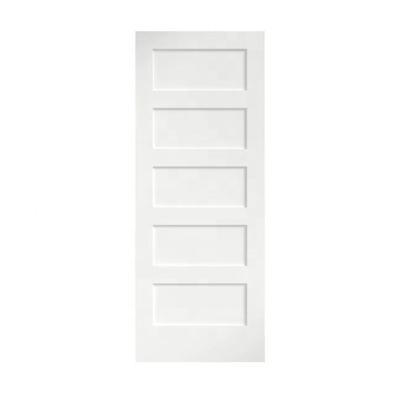 China Shaker White Color Interior Wooden Solid Wood Sound Insulation Door Wooden Door Simple Modern Prehung Shaker Door for sale