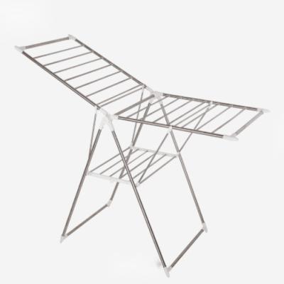 China Modern Indoor and Outdoor Mobile Wing Shape Stainless Steel Landing Clothes Hanger Clothes Drying Rack for sale