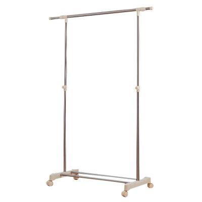 China Modern Factory Hot Sale Folding Long Laundry Dry Rack Display Rolling Garment Rack Clothing Rack for sale