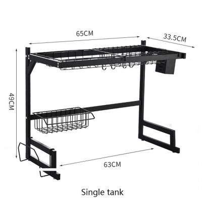 China New Drain 2021 Sustainable Stainless Storage Dish Towel Single Sink Drain Rack Kitchen for sale