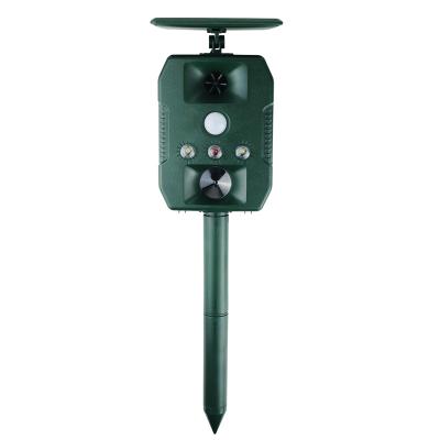 China solar powered pest control repeller ultrasonic outdoor device bird 360 animal repeller for sale