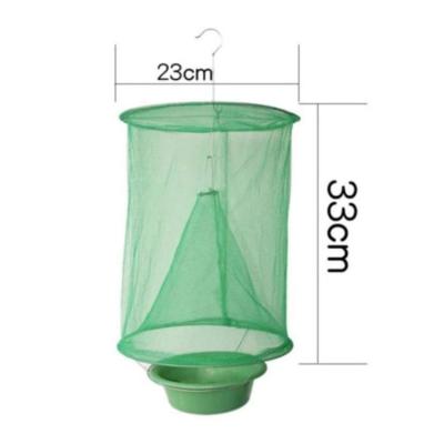 China Green Reusable Hanging bag fly trap Fly catcher Folding Fly Trap Net cage en venta