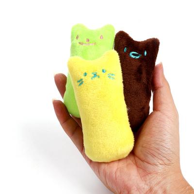 China Funny Interactive Plush Cat Toy Pet Kitten Chewing Vocal Toy Catnip Viable Toys Grinding Teeth Claws for sale