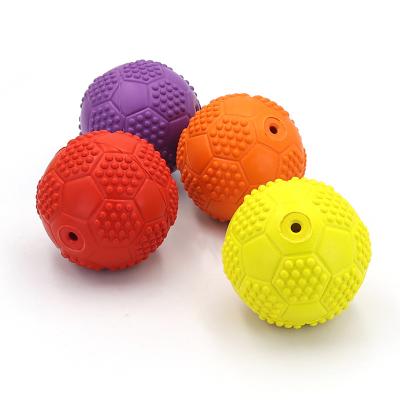 China Soft Natural Rubber Viable Bite Silicone Toys Soccer Basketball Tennis Ball For Dog Durable Strong Teeth Chewing Toy for sale