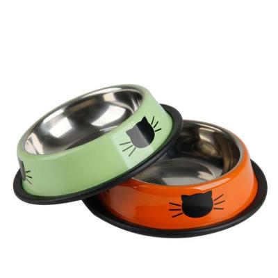 China Sustainable Stainless Steel Cat / Dog Bowls Pets Feeder Bowl And Water Bowl Puppy Dish for sale