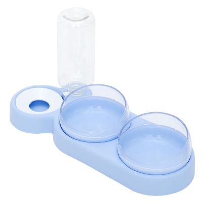 China Sustainable Double Water Dish Pet Feeder For Cat Bowls Double Cat Dog Food Bowl for sale