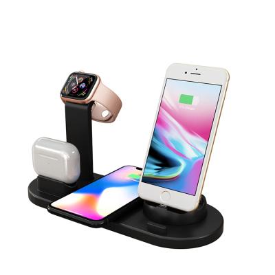 China Full Protection for Devices and Custom Universal Dock Qi 10w Fast Charging 4 in 1 Mobile Phone Charging Station 3 in 1 Wireless Charger Dock for Iphone for sale