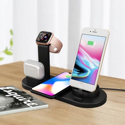 China Multifunctional Smart Watch 1 Series 10w Qi Wireless Charger Watch 4 in 1 Wireless Charger for Iphone for Android for Airpods for sale