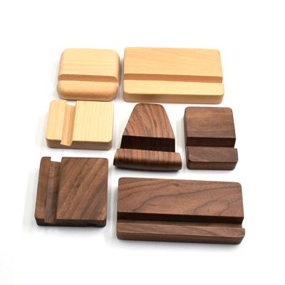 China Wholesale PORTABLE Custom Portable Wooden Desktop Stand Cell Phone Table Mobile Phone Holders Universal Wood Stand for sale