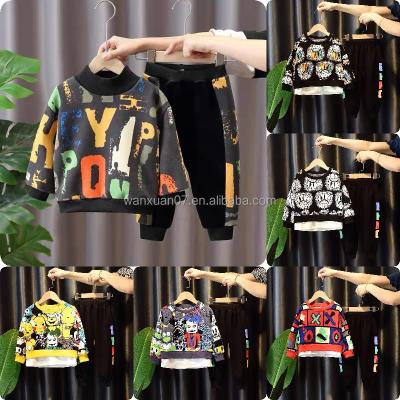 China Customized Two-Piece Suit Boys Sports Suit Casual Children's Clothing Baby Spring and Autumn Sweater Suit for sale