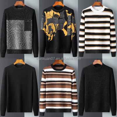 China Anti-pilling Men's Casual Sweater Customized Sweater Cashmere Knitted Sweater Knitted Pullover Round Neck Men's Sweater for sale