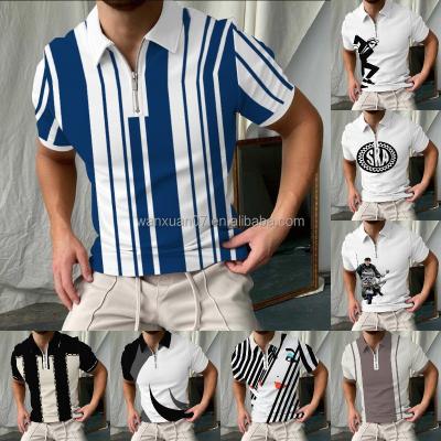 China Anti-wrinkle men's summer T-shirt custom printed high quality unisex men's brand golf polo shirt T-shirt for sale